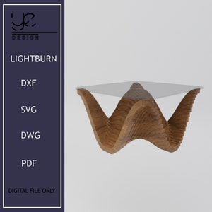Parametric Wavy Coffee Table: Wooden Furniture Plans (Digital File)