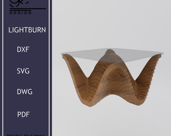 Parametric Wavy Coffee Table: Wooden Furniture Plans (Digital File)