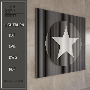 Parametric Star Wooden Wall Decor: Cut Ready Design (Digital File)