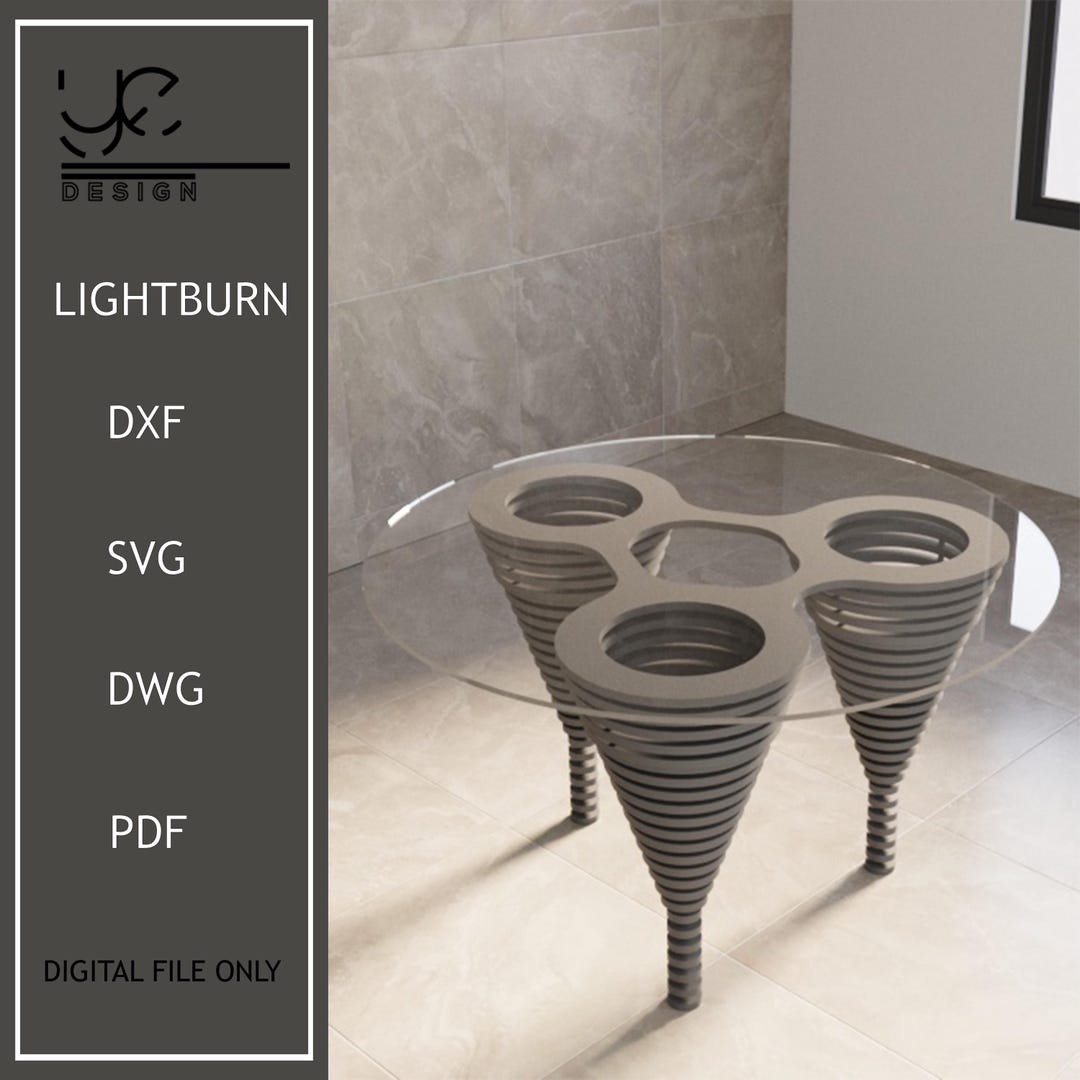 Wavy Table. File Parametric Wavy Wooden Dinner Table Design,art Decor Wavy Wooden Table ...