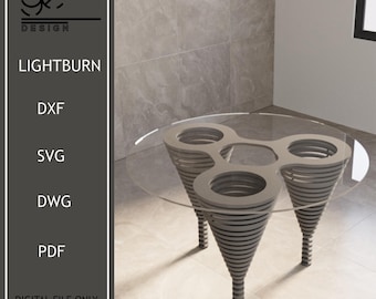 Parametric Wavy Wooden Table Design: CNC Router File (Digital Download)