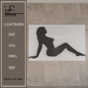 Parametrische Frau Silhouette Wand Kunst CNC-Datei (Digitaler Download)