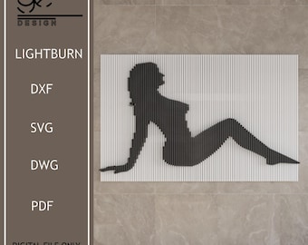 Parametric Woman Silhouette Wall Art CNC File (Digital Download)