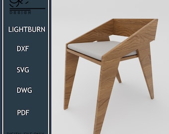 Mid-Century Modern Chair CNC Files, Biedermeier Style (Digital Download)