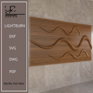Wavy Wood Wall Decor SVG: Parametric CNC Files (Digital Download)