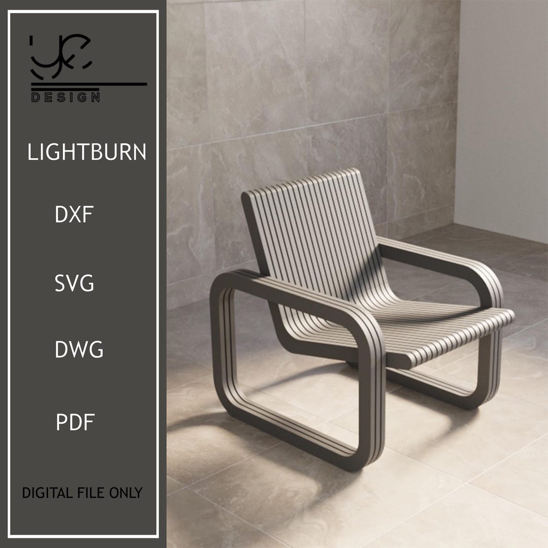 Chair Files Parametric Lounge Chair Plans,modern Plywood Chair Files,digital ...