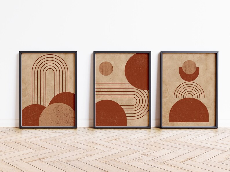 Set of 3 High Quality Minimalist Boho Wall Art Digital Prints, 24x36 - Etsy