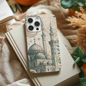Islamic Mosque Phone Case, Protective for iPhone and Samsung Models - Muslim Gift for Him and Her, Art Print