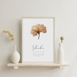 Islamic Wall Art, Shukr Gratitude Islamic Print, Minimalist Muslim Wall Art, Islamic Gifts, Printable Art, Boho Islamic Poster Home Decor