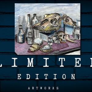 Kunstdruck auf Leinwand. Originalmalerei. Limitierte Auflage.