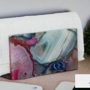 Exquisite Mix Achat Einzigartige Halbedelstein Serviettenhalter