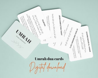 Umrah Dua Flashcards Digital Islamic Duas Umra Duas in Arabic How to Perform Umrah