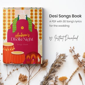 Haldi Sangeet Dholki Song Book, Sangeet Mehendi Book Mehandi Song Book Bollywood Songs Indian Pakistani Wedding Songs Lyrics