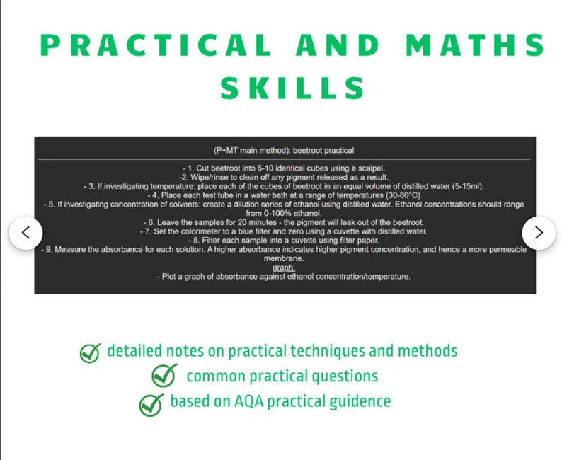 AQA A Level Biology Anki Flashcards year 1 Only From an A Etsy