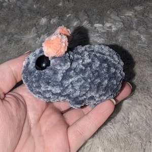 Sad Hamster viral viraler Hamstili Trend aus Social Media süßes Amigurumi gehäkeltes Plüschtier/Kuscheltier handgemacht Bild 3