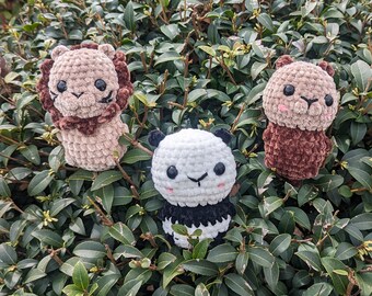 Kleiner Löwe | Otter | Panda | No Sew | süßes Amigurumi | Tiere aus Afrika | Zootiere | gehäkeltes Plüschtier/Kuscheltier | handgemacht