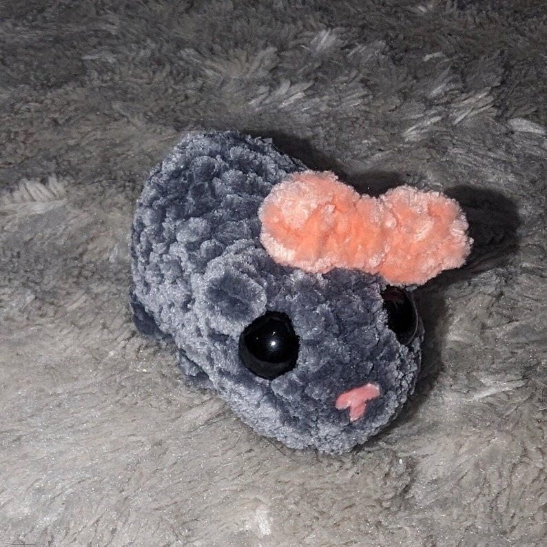 Sad Hamster viral viraler Hamstili Trend aus Social Media süßes Amigurumi gehäkeltes Plüschtier/Kuscheltier handgemacht Bild 2