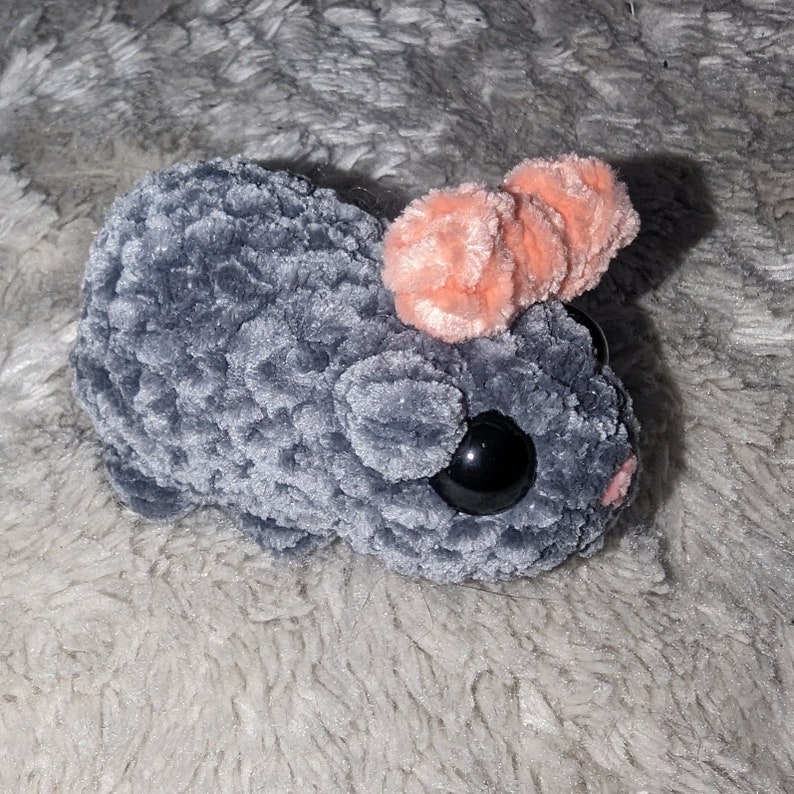 Sad Hamster viral viraler Hamstili Trend aus Social Media süßes Amigurumi gehäkeltes Plüschtier/Kuscheltier handgemacht Bild 4