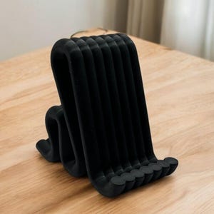 Modern Cell Phone Stand| Minimalist Cell Phone Holder| Desk, Kitchen Stand| Hands-Free Viewing| Great Gift for Coworkers, Office, or home