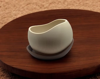 Modern Plant Pot with Removable Drip Saucer | Minimalist Planter for Indoor Plants, Succulents|| Home Decor| gift| Housewarming| Mothers Day