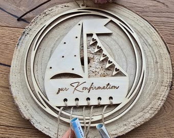 Geldgeschenk aus Holz, Zur Konfirmation
