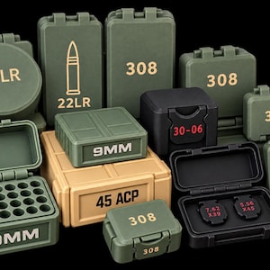 Personalized Ammo Storage Box – Custom Caliber & Color