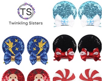 Disney Inspired Minnie Mouse Ears Hair Clips