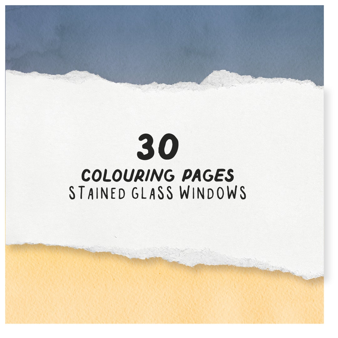 30 Stained Glass Window Colouring Pages Adult Colouring - Etsy
