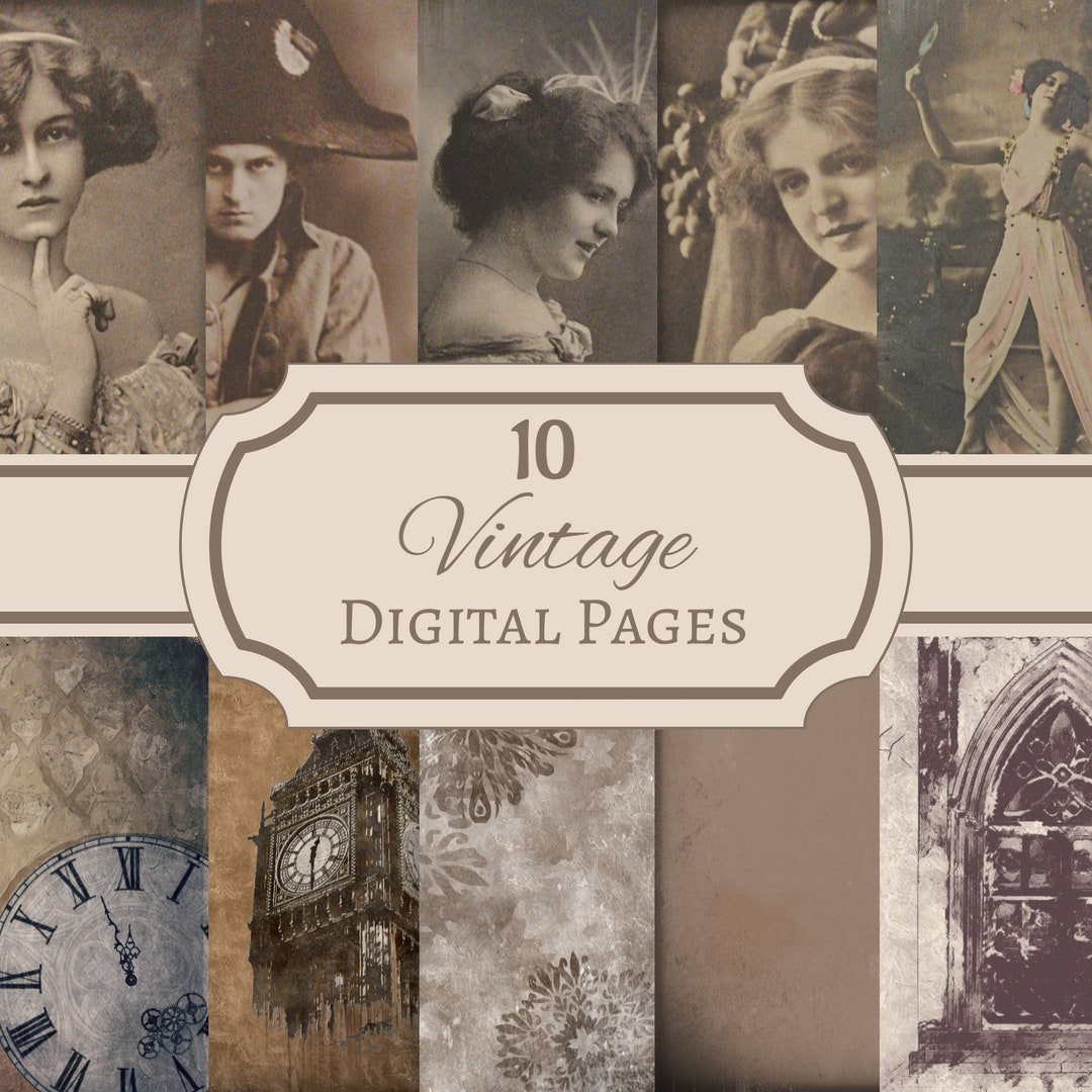 Vintage Printable Junk Journal Digital Paper Pack - Etsy