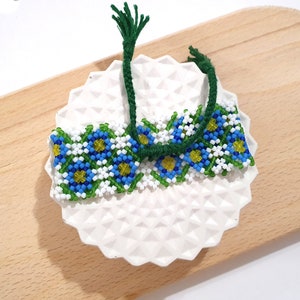 Beaded Bracelet with Toho seed bead, handmade beadwork, unique  bead woven bracelet, Ukrainian jewelry, Native Ukrainian Jewelry