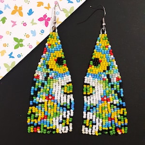 Bohemian Seed Bead Fringe Earrings: Handmade Boho Chic Jewelry
