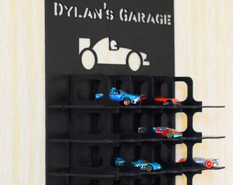Personalized Display 240 Cars, Wooden Wall Decor, Wall Mounted Car Rack, Hot Wheels Display, Car Guy Gift, Car Lover Gift, Display Case