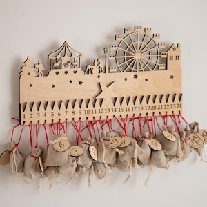 Wooden Advent Calendar For Kids And Adults, Christmas Holiday Decoration, Rustic Christian Decor, Holiday Home Decor, Xmas Countdown Gift
