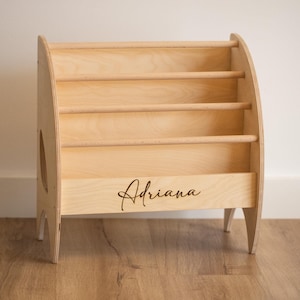 Estantería Montessori para niños: estantería de madera para guardería, mueble para niños pequeños, organizador para habitación de bebé, regalo de cumpleaños para niños, regalo para amantes de la lectura