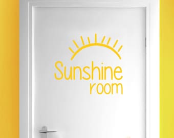 Sunshine Room Door Wall Stickers Vinyl Art Decals