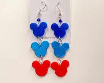 Mulan Three Tier Mouse Earrings