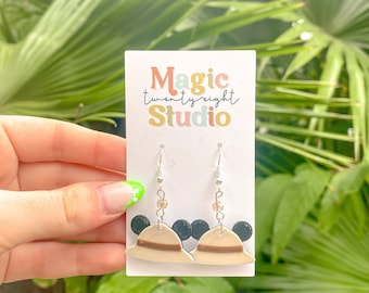 Safari Mouse Hat Earrings | Animal Kingdom Earrings