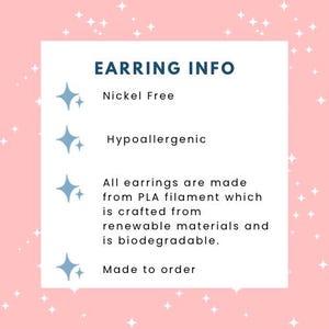 Gingerbread Mickey Mouse Earrings | 3D Printed Christmas Jewelry afbeelding 7
