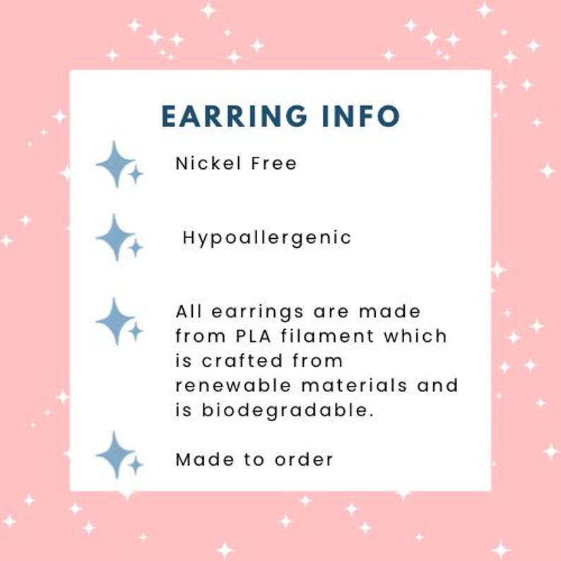 Gingerbread Mickey Mouse Earrings | 3D Printed Christmas Jewelry afbeelding 7