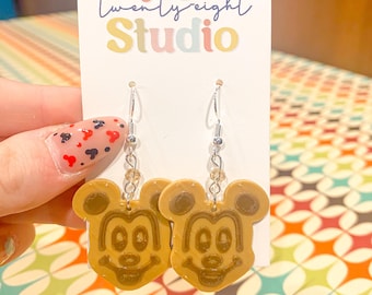 Mickey Waffle Earrings