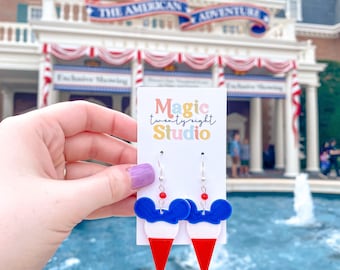 Patriotic Snow Cone Earrings
