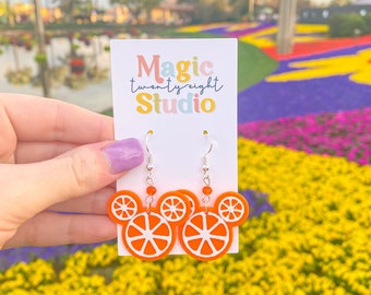 Orange Mouse Earrings | 3D Printed, Nickel-Free