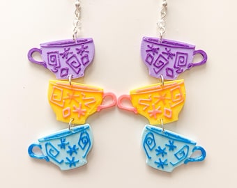 Mad Tea Party Earrings | Teacup Earrings