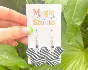 Zebra Mouse Earrings | Animal Kingdom Earrings