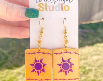 Tangled Earrings | Tangled Lantern Earrings | Rapunzel Earrings