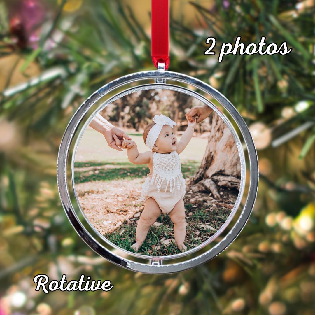 Adorno De Navidad Personalizado Con Foto – Bola Transparente 2025 Para Árbol Y Decoración