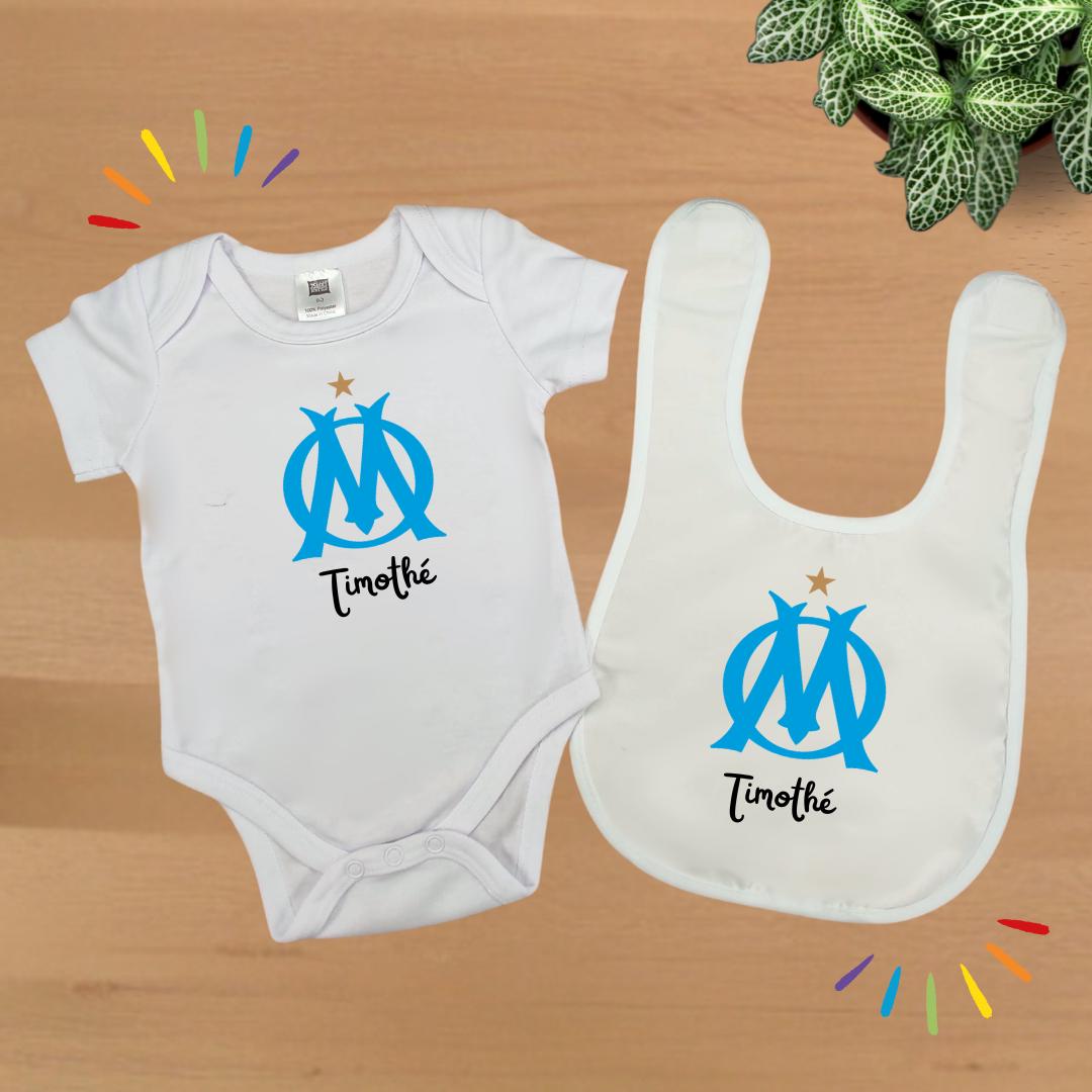 Body Om Bébé Fille Collection Officielle Olympique Body Bavoir
