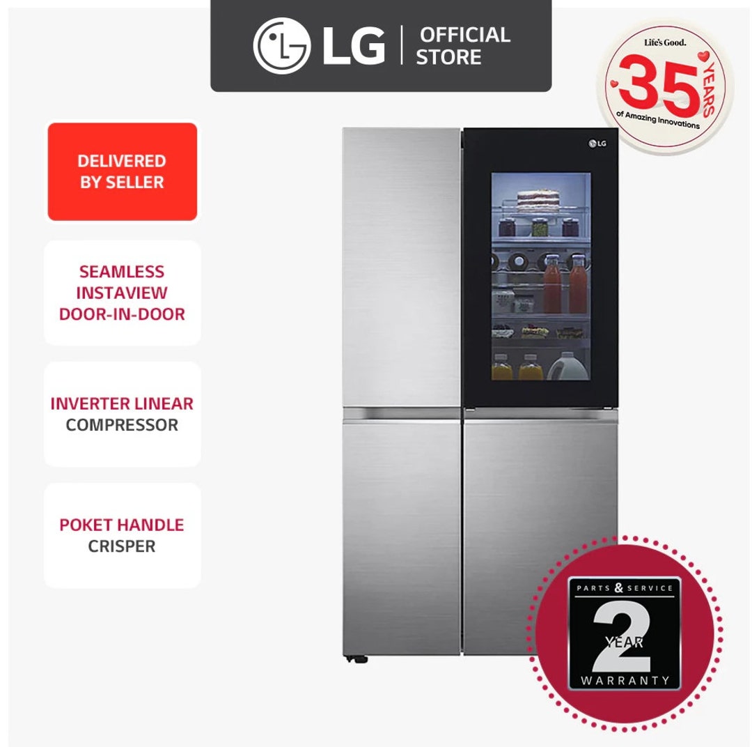 LG 24.5 Cu. FT. Instaview Sidebyside Refrigerator RVSQ245NS Etsy