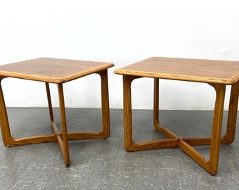 Lane Perception End Tables - Mid Century Modern - American Walnut and Oak - 1960s