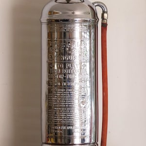 Vintage Buffalo Fire Extinguisher - 1940s - Chrome